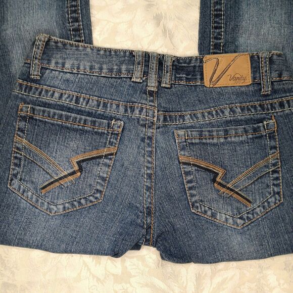 Vanity Kennedy Jeans Womens 26W/33L Lowrise Stretchy Bootcut Flare Y2K - Picture 5 of 12